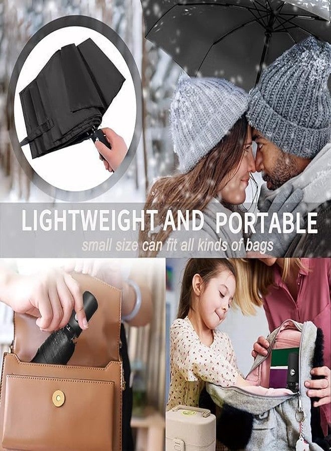 castanea Umbrella for Rain with Bag Cover for Rain, Windproof, UV Protection with 3 Fold Umbrella and Waterproof Bag Cover for Travel (Black Umbrella & Bag Cover) - Image 3